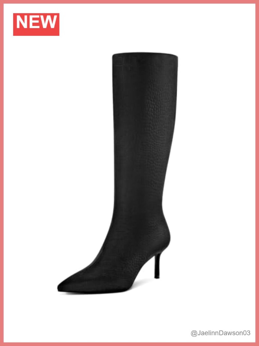 Faux Suede Knee High Heel Boots Women Pointed Toe Fall Dress Boots